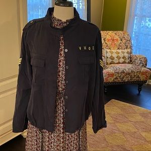 Velvet heart navy blue military jacket M